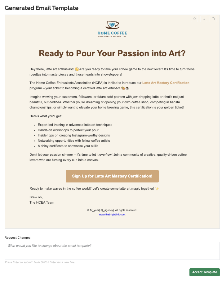HCEA latte art email temp